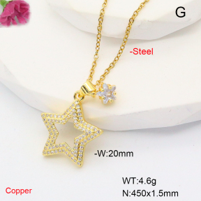 F6N407796baka-L017  Fashion Copper Necklace