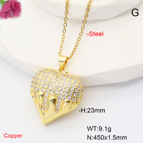 F6N407804ablb-L017  Fashion Copper Necklace