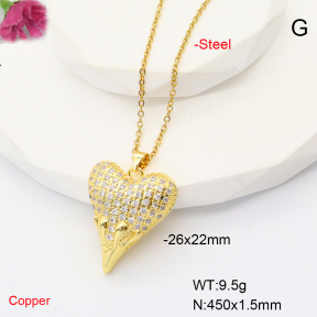 F6N407805ablb-L017  Fashion Copper Necklace