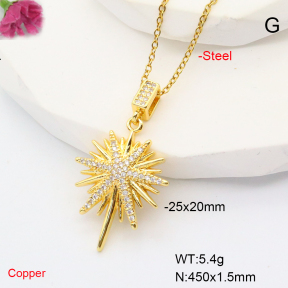 F6N407808baka-L017  Fashion Copper Necklace