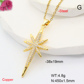 F6N407809baka-L017  Fashion Copper Necklace