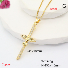 F6N407810baka-L017  Fashion Copper Necklace