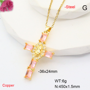 F6N407812ablb-L017  Fashion Copper Necklace