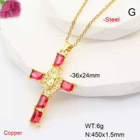 F6N407813ablb-L017  Fashion Copper Necklace