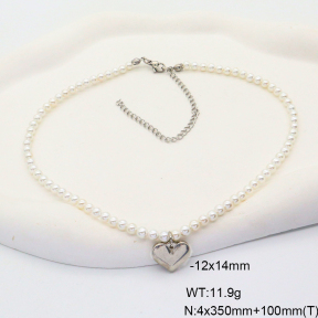 6N3001706vhmv-908  Shell Beads  Stainless Steel Necklace