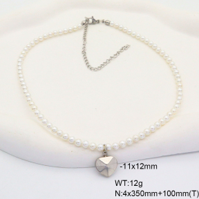 6N3001708ahlv-908  Shell Beads  Stainless Steel Necklace