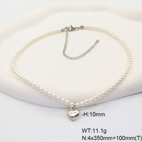 6N3001712vhll-908  Shell Beads  Stainless Steel Necklace