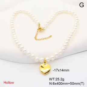 6N3001727ahpv-908  Shell Beads  Stainless Steel Necklace