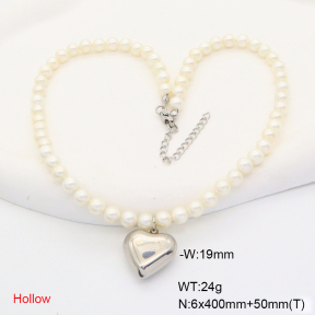 6N3001730ahpv-908  Shell Beads  Stainless Steel Necklace