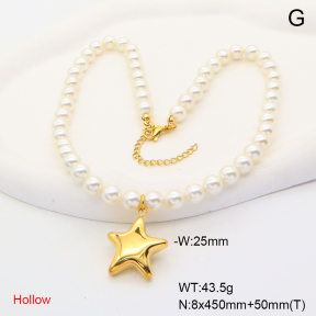 6N3001733vihb-908  Shell Beads  Stainless Steel Necklace