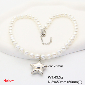 6N3001734vhpl-908  Shell Beads  Stainless Steel Necklace