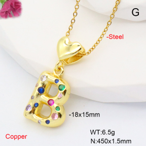 F6N407828aakl-L002  Fashion Copper Necklace