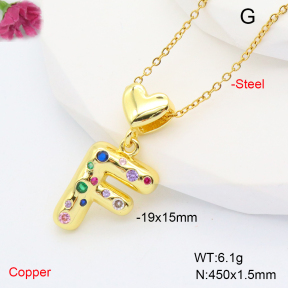 F6N407832aakl-L002  Fashion Copper Necklace