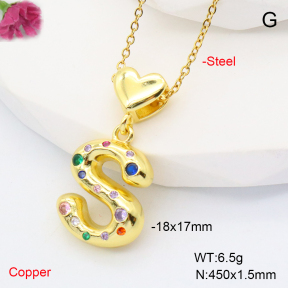 F6N407845aakl-L002  Fashion Copper Necklace