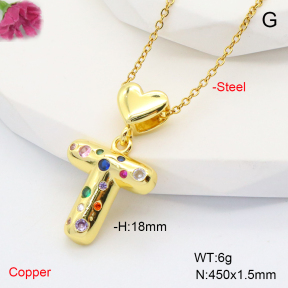 F6N407846aakl-L002  Fashion Copper Necklace