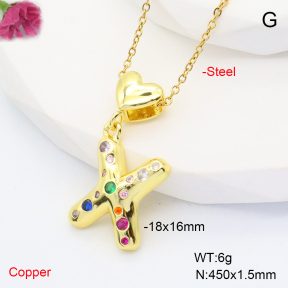 F6N407850aakl-L002  Fashion Copper Necklace