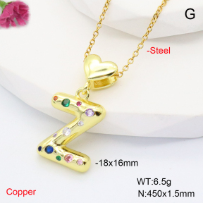 F6N407852aakl-L002  Fashion Copper Necklace