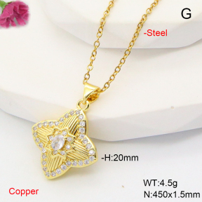 F6N407865aajl-L002  Fashion Copper Necklace