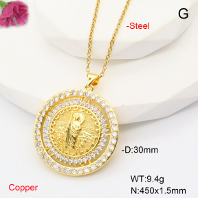 F6N407886vbll-L002  Fashion Copper Necklace