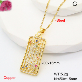 F6N407907baka-L002  Fashion Copper Necklace