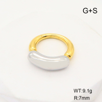 GER000823vhha-066  6-8#  Handmade Polished  Stainless Steel Ring