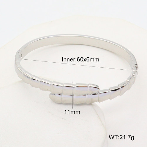 GEB000687bhia-066  Handmade Polished  Stainless Steel Bangle