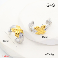 GEE002336bhia-066  Handmade Polished  Stainless Steel Earrings