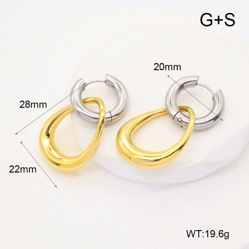 GEE002339vhkb-066  Handmade Polished  Stainless Steel Earrings