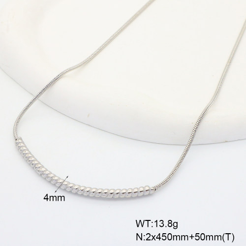 GEN001842bhia-066  Handmade Polished  Stainless Steel Necklace