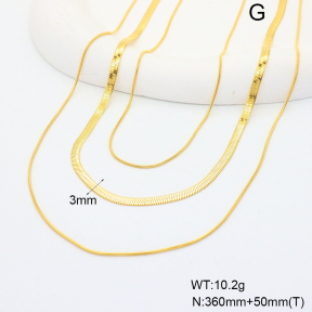 GEN001859vhov-066  Handmade Polished 3 in 1  Stainless Steel Necklace