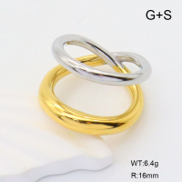 GER001200vhha-066  6-8#  Handmade Polished  Stainless Steel Ring