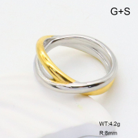 GER001207vhha-066  6-8#  Handmade Polished  Stainless Steel Ring