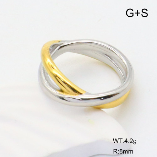 GER001207vhha-066  6-8#  Handmade Polished  Stainless Steel Ring