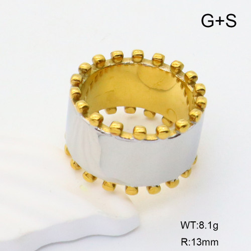 GER001209vhha-066  6-8#  Handmade Polished  Stainless Steel Ring