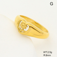 GER001218bhva-066  6-8#  Zircon,Handmade Polished  Stainless Steel Ring