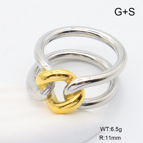 GER001240vhha-066  6-8#  Handmade Polished  Stainless Steel Ring