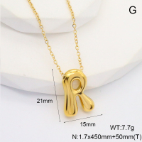 6N2004744abol-G034  Stainless Steel Necklace  nostock