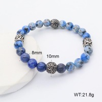 GEB000606bhia-106D  SS 316  Dyed Jade  Stainless Steel Bracelet  nostock