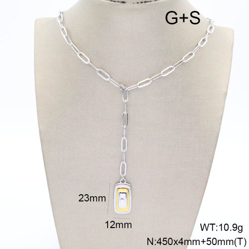 GEN001712abol-066  Handmade Polished  Stainless Steel Necklace  nostock