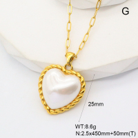 GEN001825bhia-066  Resin Imitation Pearls,Handmade Polished  Stainless Steel Necklace  nostock