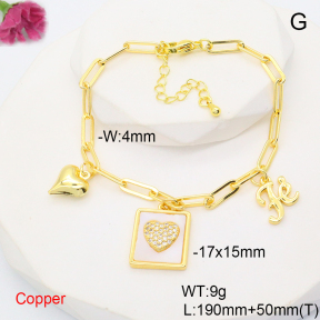 F6B301084bbov-L017  Fashion Copper Bracelet