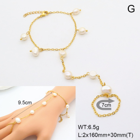 6B2004260vhmv-908  Cultured Freshwater Pearls  Stainless Steel Bracelet