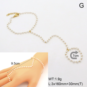 6B2004274bbov-908  Plastic Imitation Pearls  Stainless Steel Bracelet