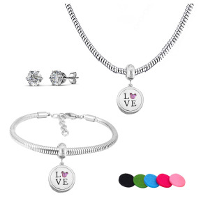 6S0016979ahpv-691  Stainless Steel Set  Necklace Length 45+4cm  Bracelet Length 17+4cm