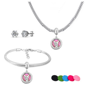 6S0016980ahpv-691  Stainless Steel Set  Necklace Length 45+4cm  Bracelet Length 17+4cm