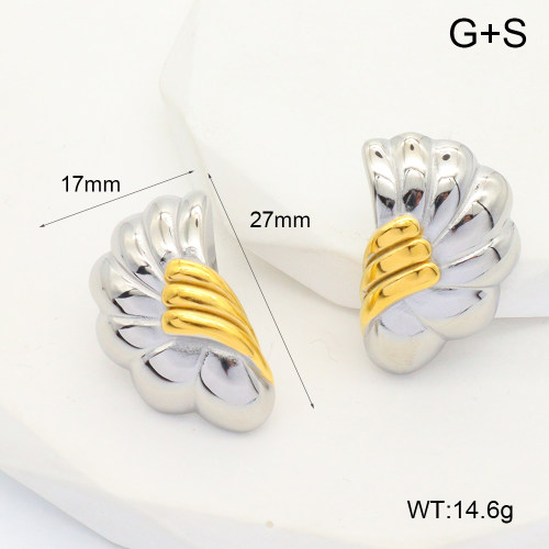 GEE002353bhia-066  Handmade Polished  Stainless Steel Earrings  nostock