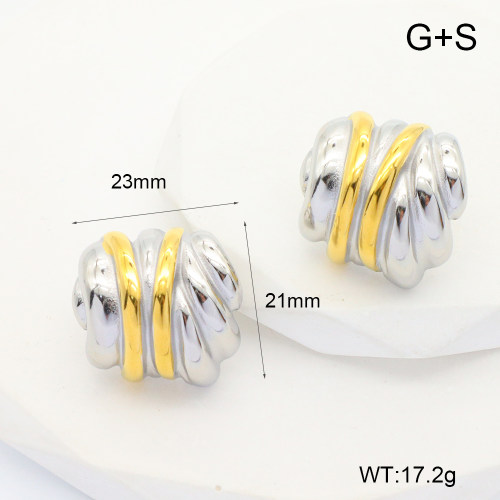 GEE002373vhha-066  Handmade Polished  Stainless Steel Earrings  nostock