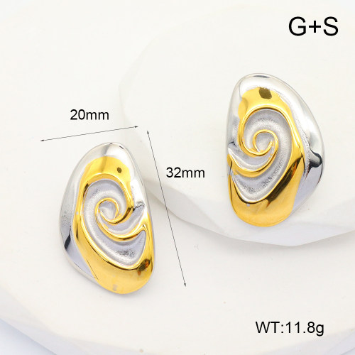 GEE002395ahjb-066  Handmade Polished  Stainless Steel Earrings  nostock