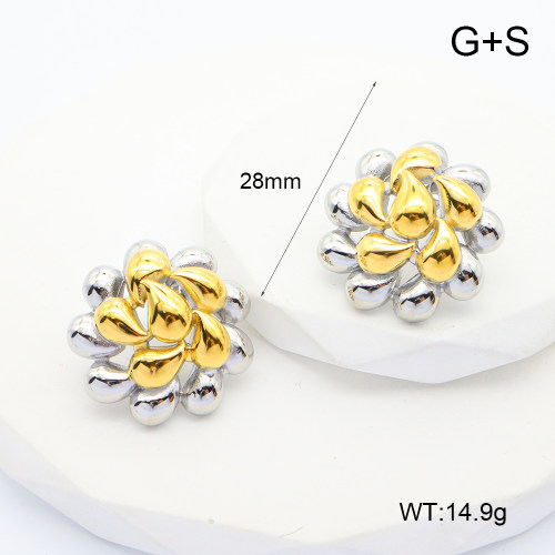 GEE002397ahjb-066  Handmade Polished  Stainless Steel Earrings  nostock