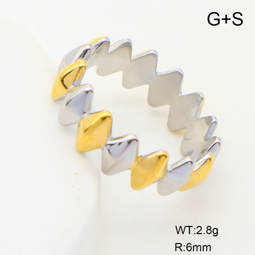 GER001247vhha-066  6-8#  Handmade Polished  Stainless Steel Ring  nostock